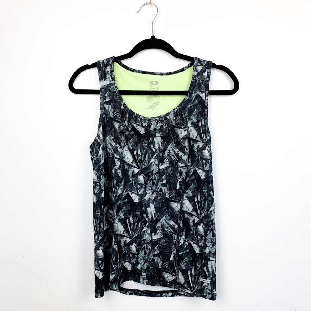 Patterned Athletic Works Grey White Tank